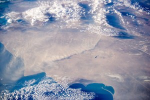 Российский космонавт показал Каспийское море с орбиты
