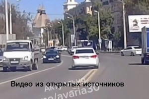 В Астрахани полицейские установили личность водителя, пересекшего двойную сплошную