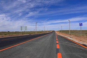 В Астраханской области ремонтируют трассу на подъезде к морскому порту Оля